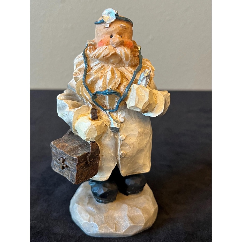 Vintage Doctor Santa Figurine Medical Christmas Stethoscope Decor